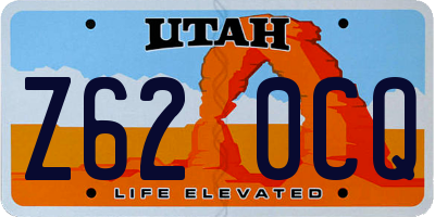 UT license plate Z620CQ