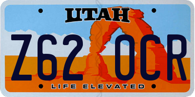 UT license plate Z620CR
