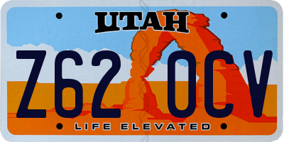 UT license plate Z620CV