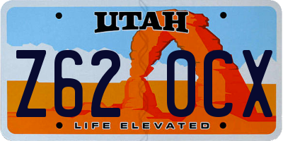 UT license plate Z620CX