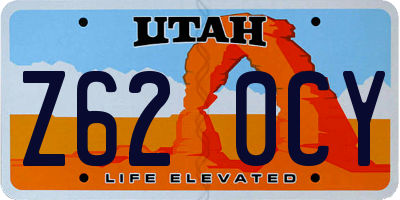 UT license plate Z620CY