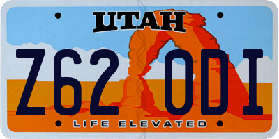 UT license plate Z620DI