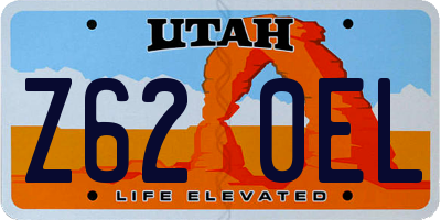 UT license plate Z620EL