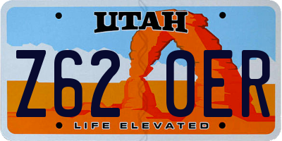 UT license plate Z620ER