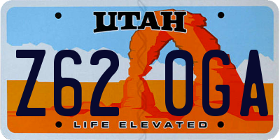 UT license plate Z620GA