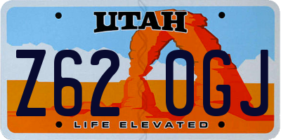 UT license plate Z620GJ