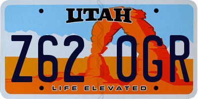 UT license plate Z620GR