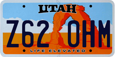 UT license plate Z620HM