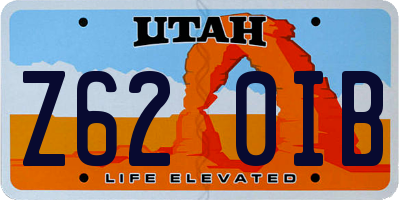 UT license plate Z620IB