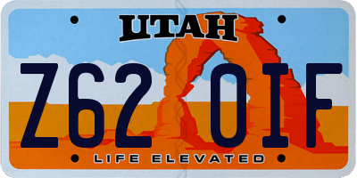 UT license plate Z620IF