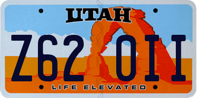 UT license plate Z620II