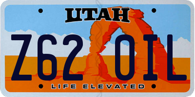 UT license plate Z620IL