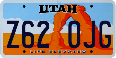 UT license plate Z620JG