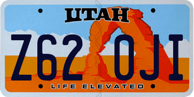 UT license plate Z620JI