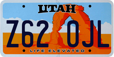 UT license plate Z620JL