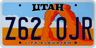 UT license plate Z620JR
