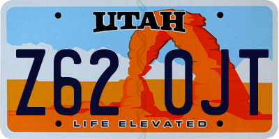 UT license plate Z620JT