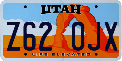 UT license plate Z620JX