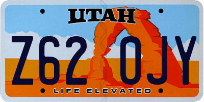 UT license plate Z620JY