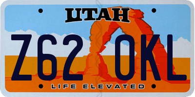 UT license plate Z620KL