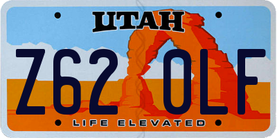 UT license plate Z620LF