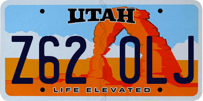 UT license plate Z620LJ