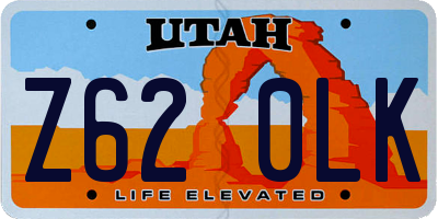UT license plate Z620LK