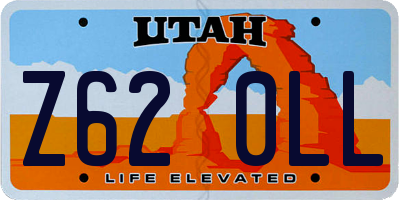UT license plate Z620LL