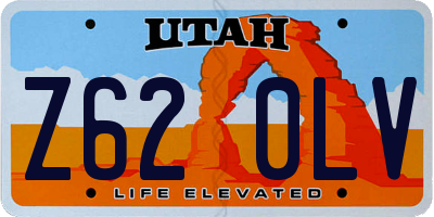 UT license plate Z620LV