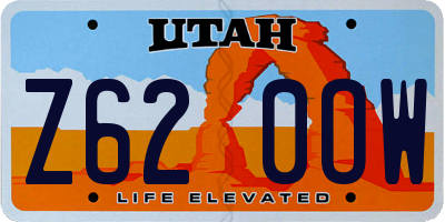 UT license plate Z620OW