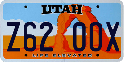 UT license plate Z620OX