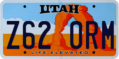 UT license plate Z620RM
