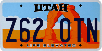 UT license plate Z620TN