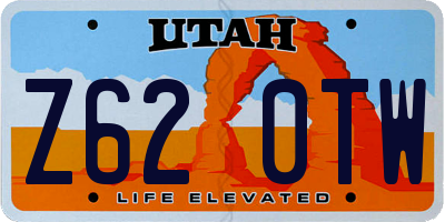 UT license plate Z620TW