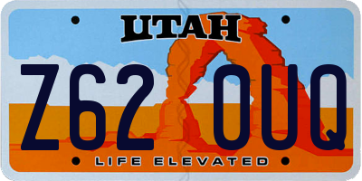 UT license plate Z620UQ