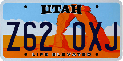 UT license plate Z620XJ