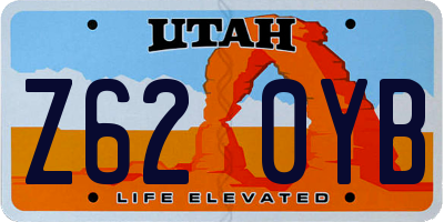 UT license plate Z620YB