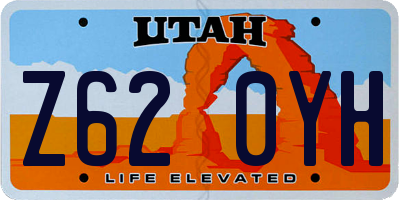 UT license plate Z620YH