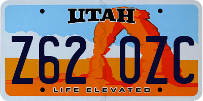 UT license plate Z620ZC