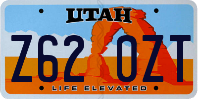 UT license plate Z620ZT