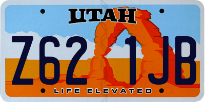 UT license plate Z621JB