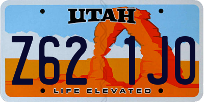 UT license plate Z621JO