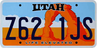 UT license plate Z621JS