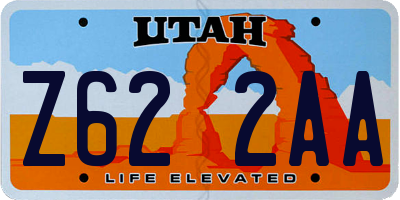 UT license plate Z622AA