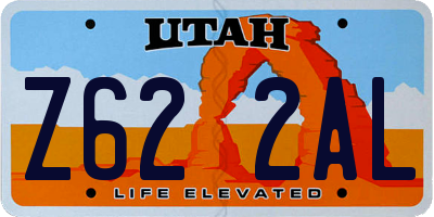 UT license plate Z622AL