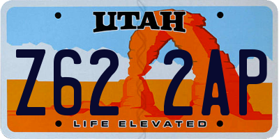 UT license plate Z622AP