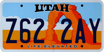 UT license plate Z622AY
