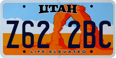 UT license plate Z622BC
