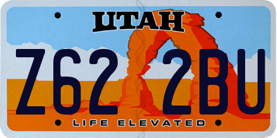 UT license plate Z622BU