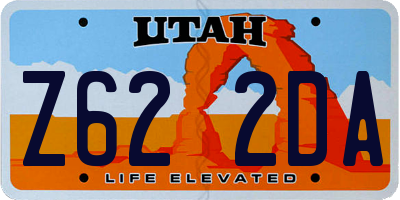 UT license plate Z622DA